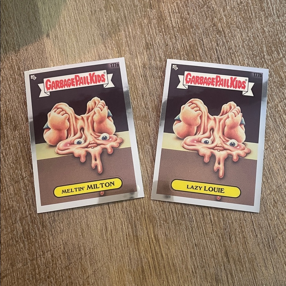 ✨10/$10✨ GPK Chrome Series 5 Meltin' Milton and Lazy Louie 177a/177b